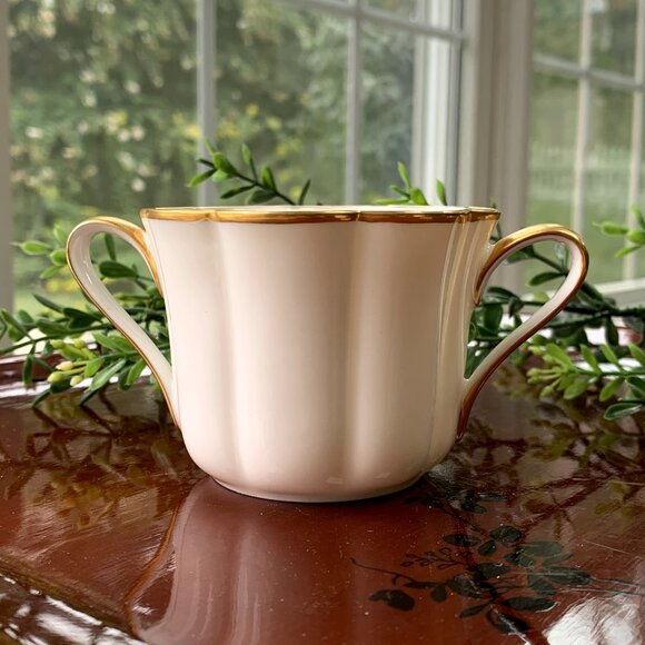 Vtg NORITAKE Ivory Gold Trim Mini Sugar & Creamer Set 2pcs - Picture 2 of 12